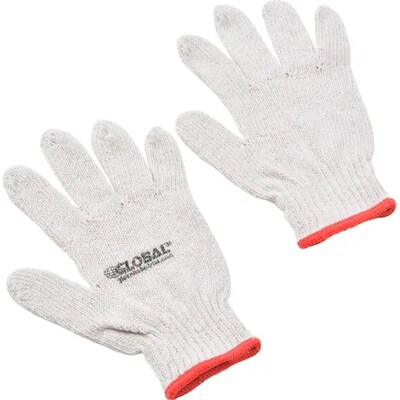 Global Industrial String Knit Gloves, Ladies', 12 Pairs (708354S)