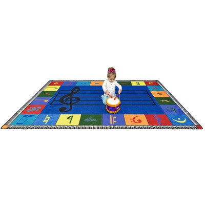 Joy Carpets Note Worthy Elementary Nylon 5'4" x 7'8" Machine Tufted Rug, Multicolored (1462C-01)
