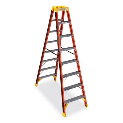 Werner 8 Fiberglass Twin Step Ladder, 300 lbs. Capacity (T6208)