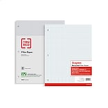 Staples Graph Ruled Filler Paper, 8.5 x 11, White, 100 Sheets/Pack (TR25139)