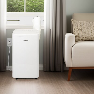 Whirlpool 115-Volt 14,000 BTU Portable Air Conditioner with Remote, White (WHNP141AW)