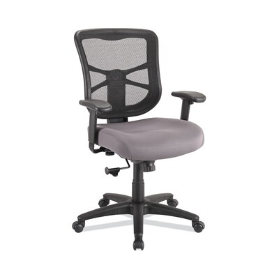 Alera® Elusion™ Series Height & Width Adjustable Arm Ergonomic Mesh Swivel Computer and Desk Chair, Gray (ALEEL42BME40B)