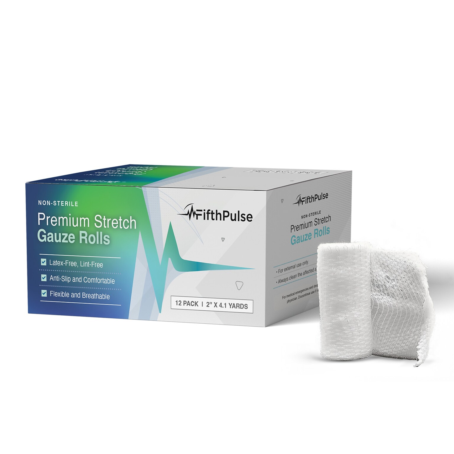 FifthPulse Stretch Sterile Gauze Bandages, 12/Pack (FMN100530)