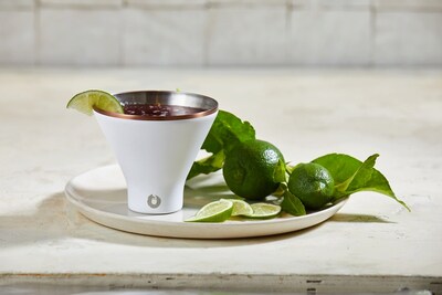 Stainless Steel Martini Glass Set of 2 - White