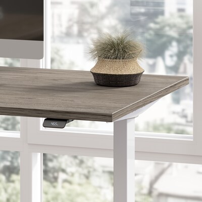 Bush Business Furniture Move 40 Series 72"W Electric Height Adjustable Standing Desk, Modern Hickory/Cool Gray (M4S7230MHSK)