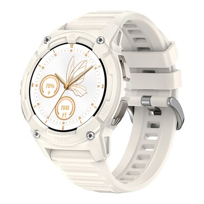 KOSPET TANK S2 AMOLED GPS Smart Watch with Silicone Band, Lily White (P-S001-W)