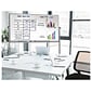 Luxor Dry-Erase Mobile Combination Ghost Grid/Whiteboard, Aluminum Frame, 40" x 72" (MB7240LB)