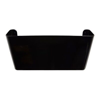 TRU RED Unbreakable Plastic Letter Wall File, Black, Single-Pocket – Heavy-Duty Wall-Mounted File Holder for Mail & Documents