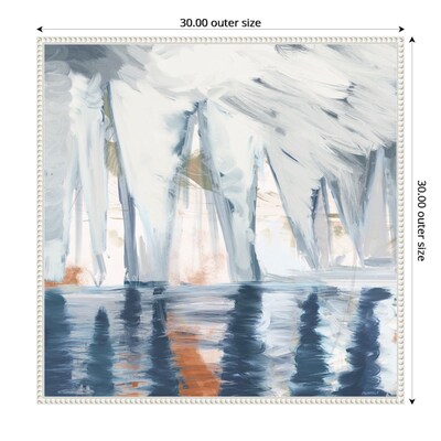 Amanti Art Sailboats In The Mist II by Dan Meneely Framed Canvas Wall Art Print, 30" x 30" (A42678299988)