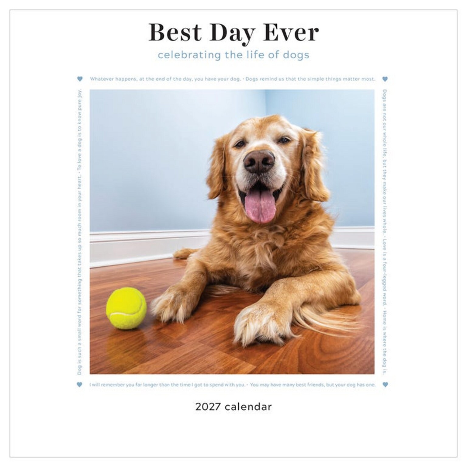 2027 TF Publishing Best Day Ever: Dogs 12 x 12 Monthly Wall Calendar (27-1001)