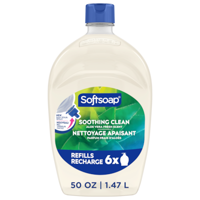 Softsoap Soothing Clean & Liquid Hand Soap Refill, Aloe Vera Scent, 50 oz.(61046117)