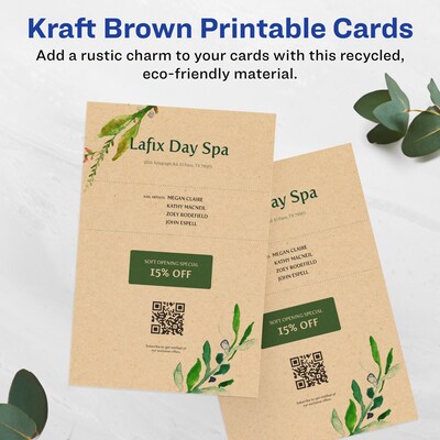 Avery Integrated Cards, 6 x 9, Matte Kraft Brown, 25/Pack (95281)
