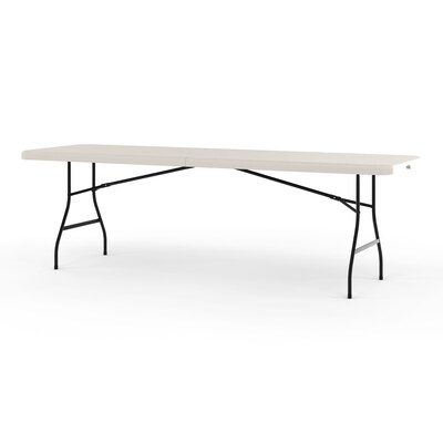 Quill Brand® Folding Table, 96"L x 30"W, Platinum (79158)