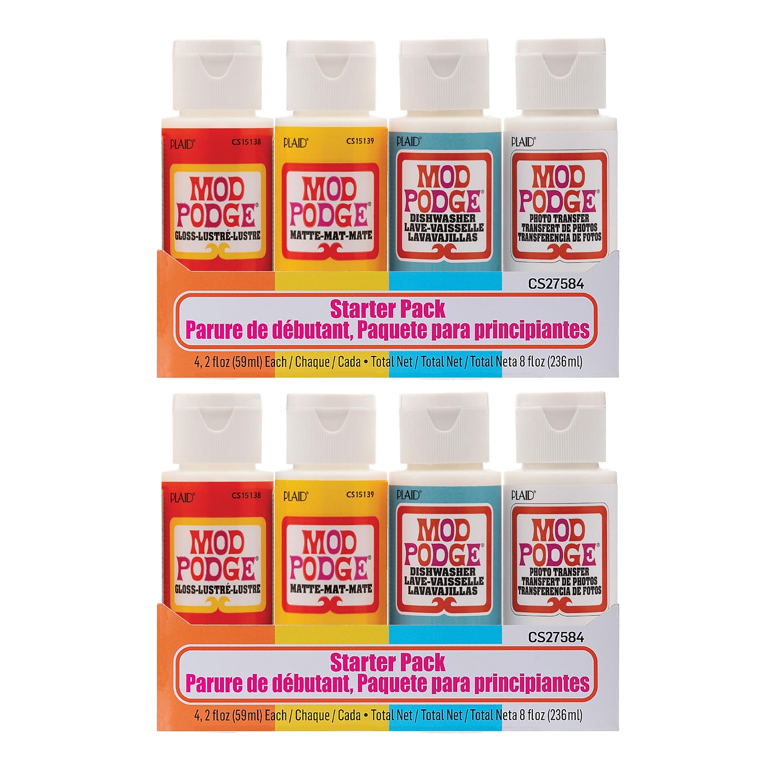 Mod Podge Sealer Set, 2oz., 4/Pack, 2 Packs/Bundle (MODCS27584-2)
