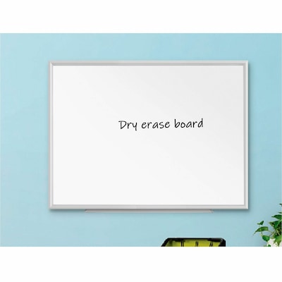 Lorell Styrene Dry-Erase Whiteboard, Aluminum Frame , 36" x 24" (LLR00586)