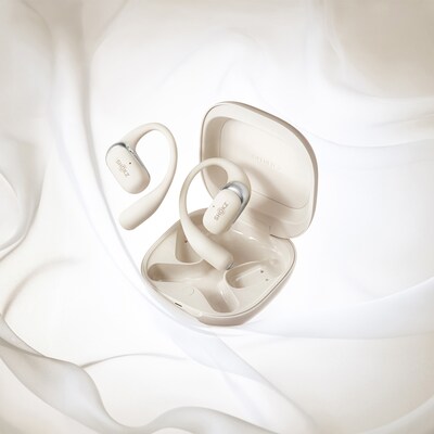 Shokz OpenFit™ 2 Wireless Active Noise Canceling Open-Ear Earbuds & Charging Case, Bluetooth, Beige (T920-ST-BG-US)