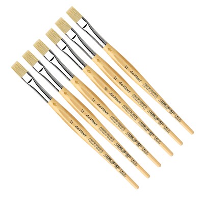 da Vinci JUNIOR Mixed Media Synthetic Bristle, Flat Brush, 6/Bundle (DVXVA32912-6)