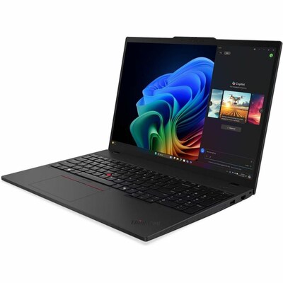 Lenovo ThinkPad T16 Gen 4 16" AI Laptop, Copilot+ PC, AMD Ryzen AI 5 PRO 340, 2 GHz, 16GB RAM, 256GB SSD, Windows 11 Pro, Black