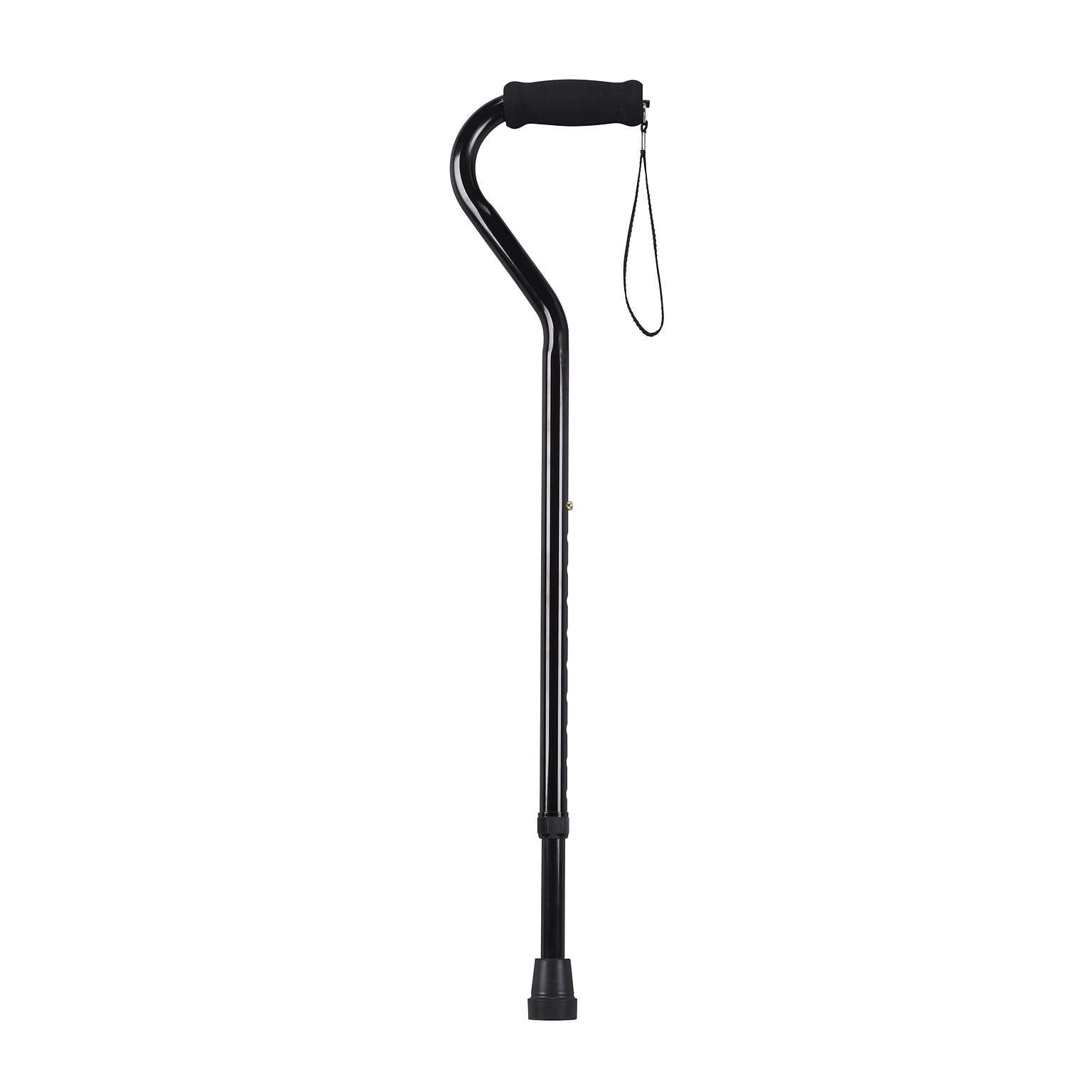 Drive Medical Foam Grip Offset Handle Walking Cane Black (RTL10306)