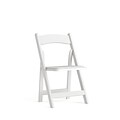 Flash Furniture  Hercules Series Wood Folding Chair with Vinyl Padded Seat, White, XF2901WHITE