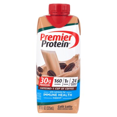 Premier Protein Cafe Latte Protein Shake, 11 oz., 15/Pack (220-02615)