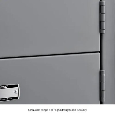 Global Industrial Infinity 2-Tier 6-Door Locker, 45"W x 18"D x 78"H, Gray (493664GY)