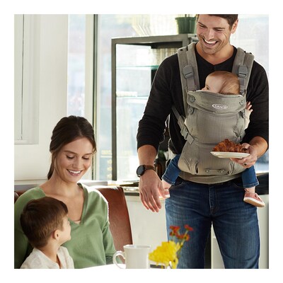 Graco Cradle Me 4-in-1 Carrier, Mineral Gray 2121150)