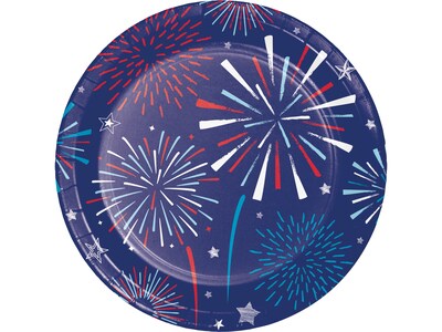 Creative Converting Fourth of July Plate, Multicolor, 24/Pack (DTC369854DPLT)