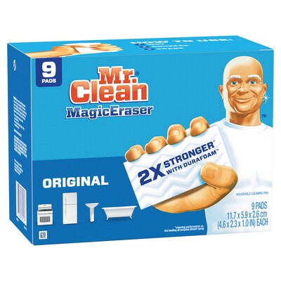 Mr. Clean Magic Eraser Original, Cleaning Pads with Durafoam, 9 count (69516)