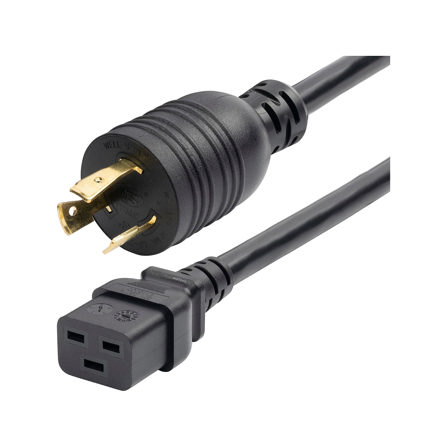 StarTech 6 Twist-Lock NEMA L6-20P to C19 Power Cable, male to Female, Black (ZA16-2600-POWER-CORD)