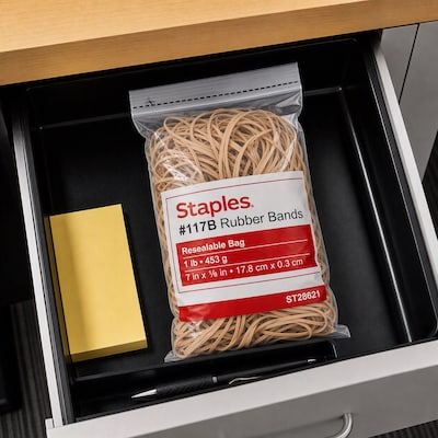 Staples Multi-Purpose #117B Rubber Bands, 7" x 1/8", 200/Pack (28621-CC)