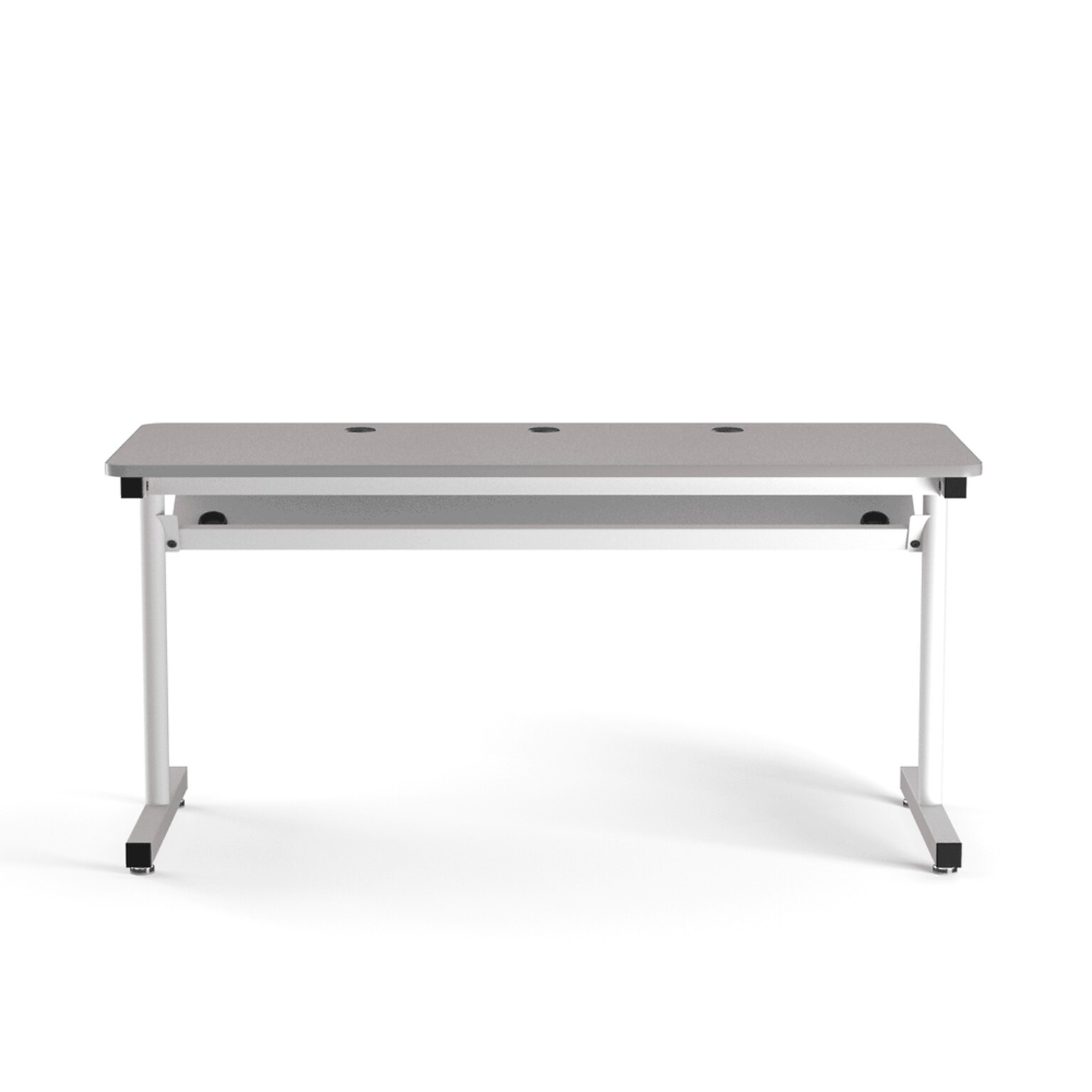VersaDesk 60W Basic Computer Table, Grey/White (BCT6024-WG)