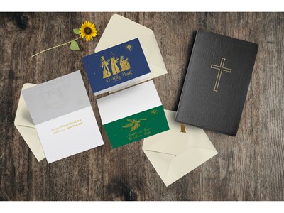 Better Office Religious Christmas Cards, 5" x 7", 50/Pack (64655-50PK)