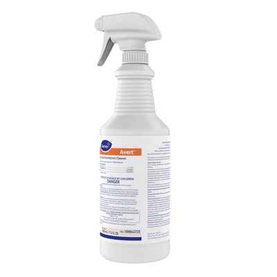 Dymon Avert Cleaner Disinfectant, Chlorine, 32 oz., 12/Carton (100842725)
