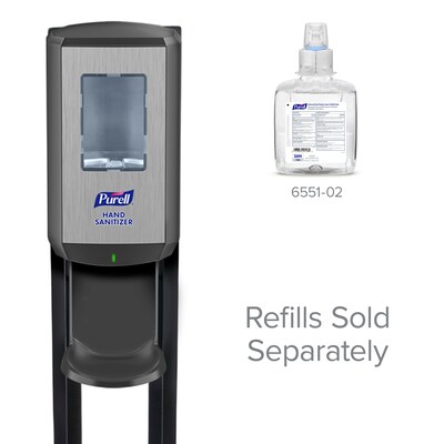 Purell CS 6 Automatic Floor Stand Hand Sanitizer Dispenser, Black/Chrome (7416-DS)