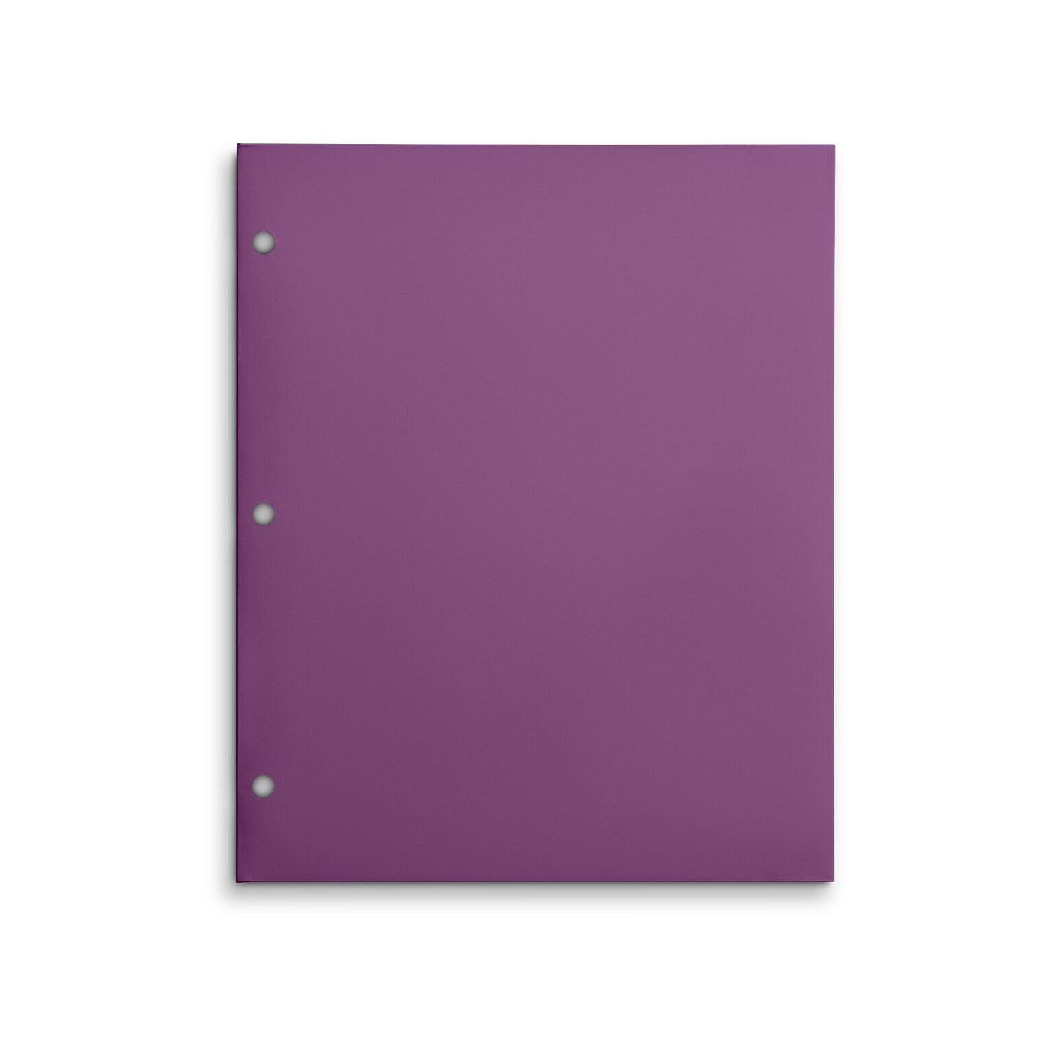 Staples® 4-Pocket 3-Hole Punched Presentation Folder, Purple (56216-CC)