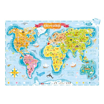 Banana Panda What in the World Young Explorers 168-Piece Jumbo Floor Puzzle (BPN33672)