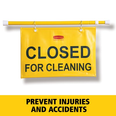 Rubbermaid Closed for Cleaning Safety Hanging Sign