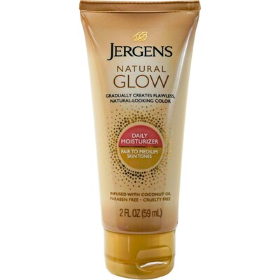 Jergens Natural Glow Body Lotion, 2 oz Travel Size Bottle, 12 Bottles/Bag, 12 Bags/Carton