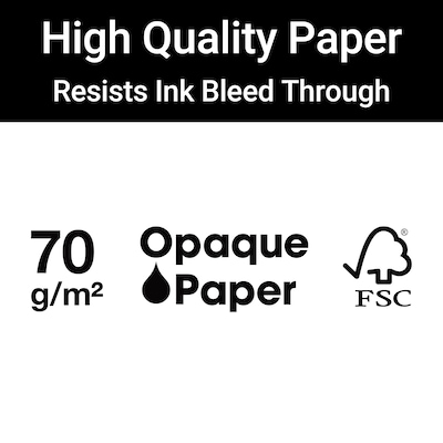 Miquelrius 1-Subject Notebook, 8.5" x 11", Graph-Ruled, 80 Sheets, Black/Blue, 10/Carton (49423CS)