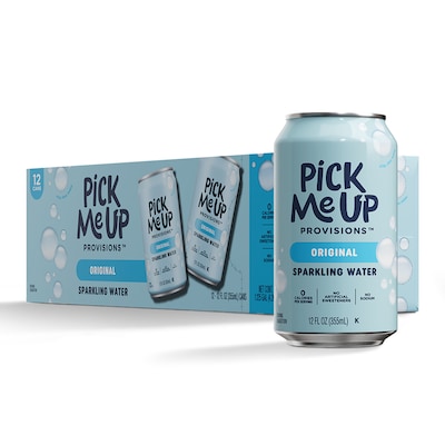 Pick Me Up Provisions™ Original Sparkling Water, 12 oz., 24 Cans/Carton (PM63525)