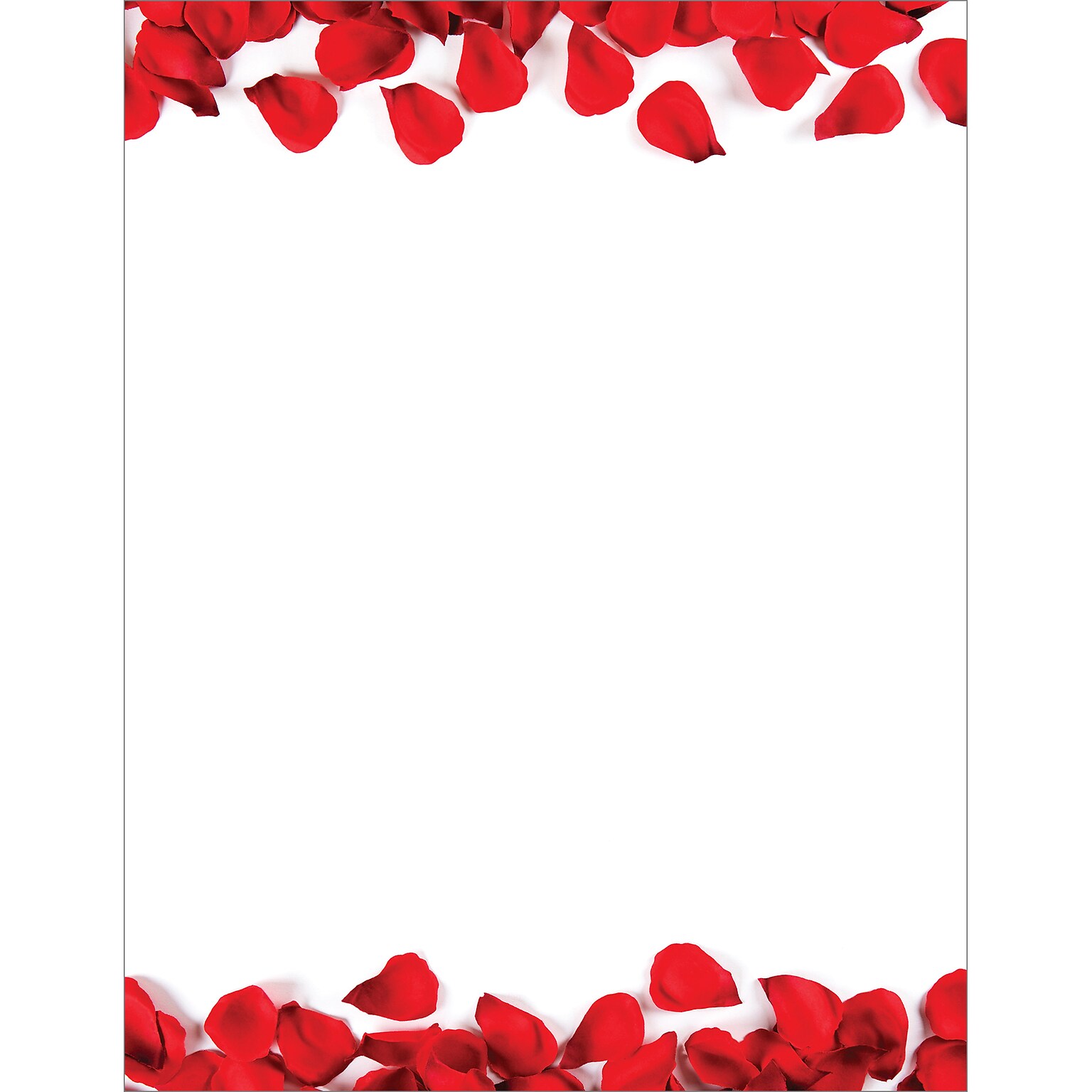 Great Papers Red Rose Petals Elegance Everyday Letterhead, Multicolored, 50 Sheets/Pack (2025006)