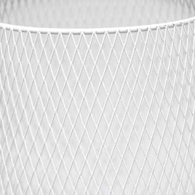 Creekwood Home Industrial Mesh 9" LED Table Lamp, White (CWT-1004-WH)