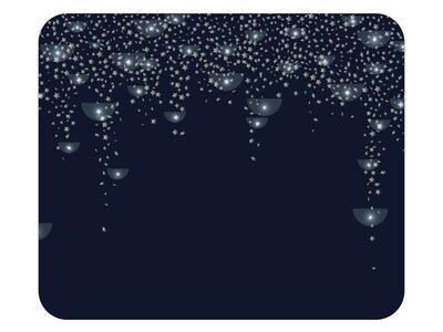 OTM Essentials Prints Series Falling Stars Non-Skid Mouse Pad, Navy/Silver (OP-MH-Z132A)