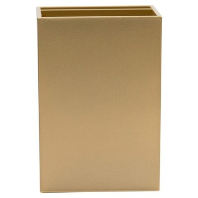 JAM PAPER 2 Compartment Plastic Pen Holder, Gold (341GO)
