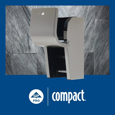 Georgia-Pacific Compact Coreless 2-Roll Toilet Paper Dispenser, Stainless (56782)