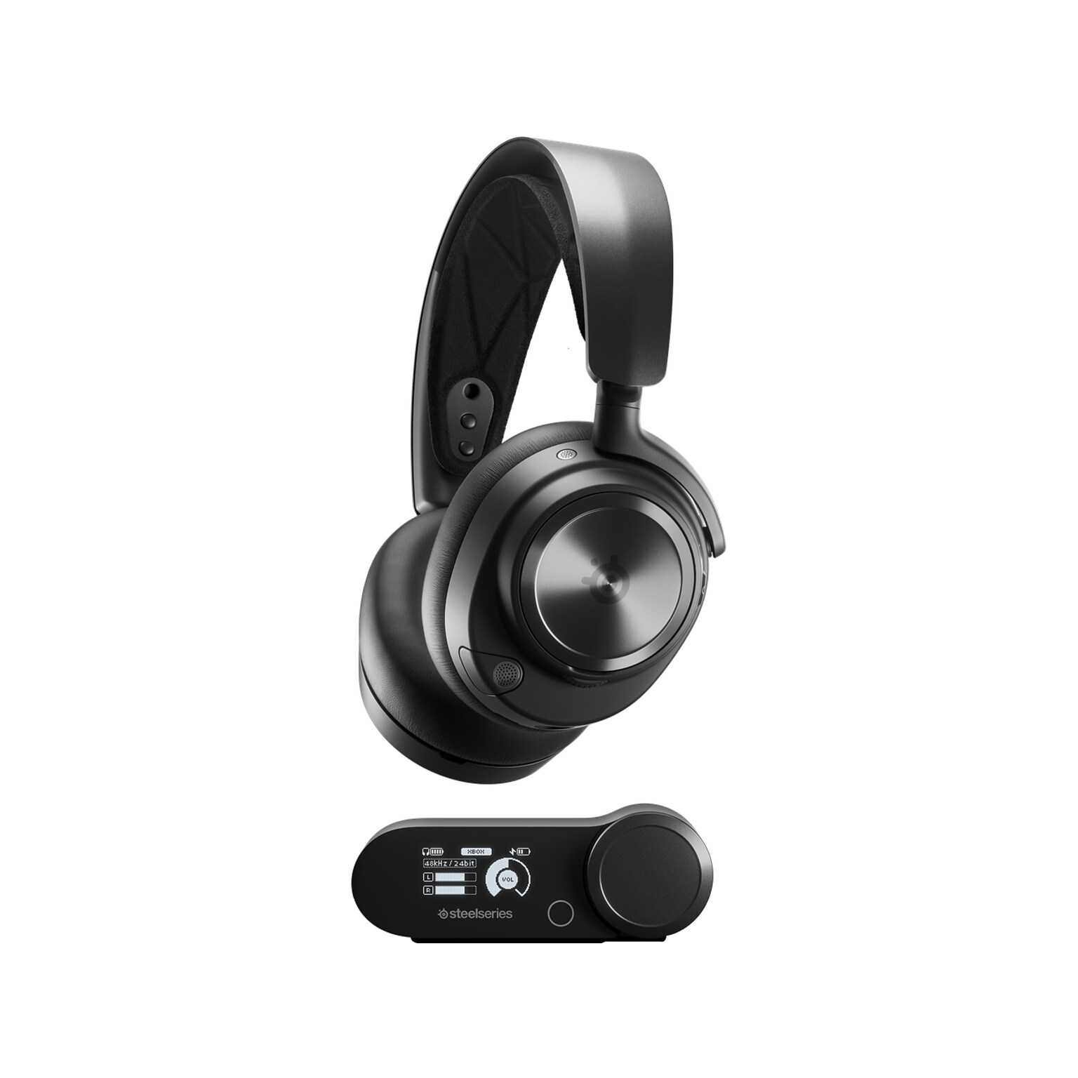 SteelSeries Arctis Nova Pro Wireless Active Noise Canceling Bluetooth Stereo Gaming Over-the-Ear Headset, Black (61521)
