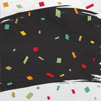 Party City Confetti Lunch Napkins, 2-Ply, Multicolored, 16 Napkins/Pack (AM510059-ST)