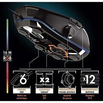 Lexip NP93 Ergonomic Optical Gaming Mouse, Black (JVAPCM00446)