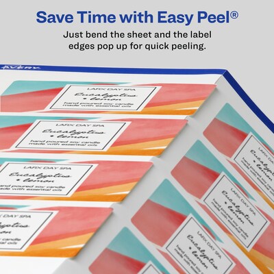 Avery Laser/Inkjet Rectangle Multipurpose Labels, 1.5" x 3.75", White, 250 Labels/Pack (94205)